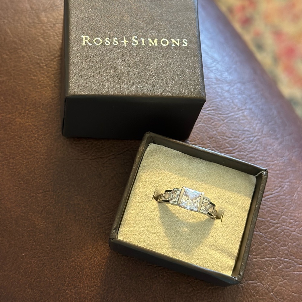 Ross-Simons 2 Karat TW Sterling Silver Ring, Size 7